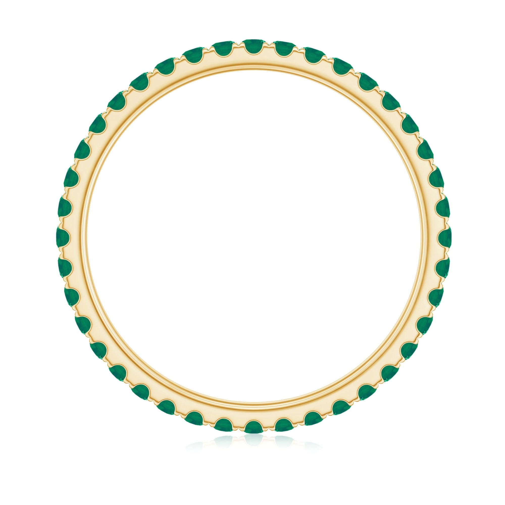 Natural Emerald Eternity Stackable Ring for Women