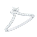 Certified Moissanite Chevron Wedding Ring Enhancer for Women