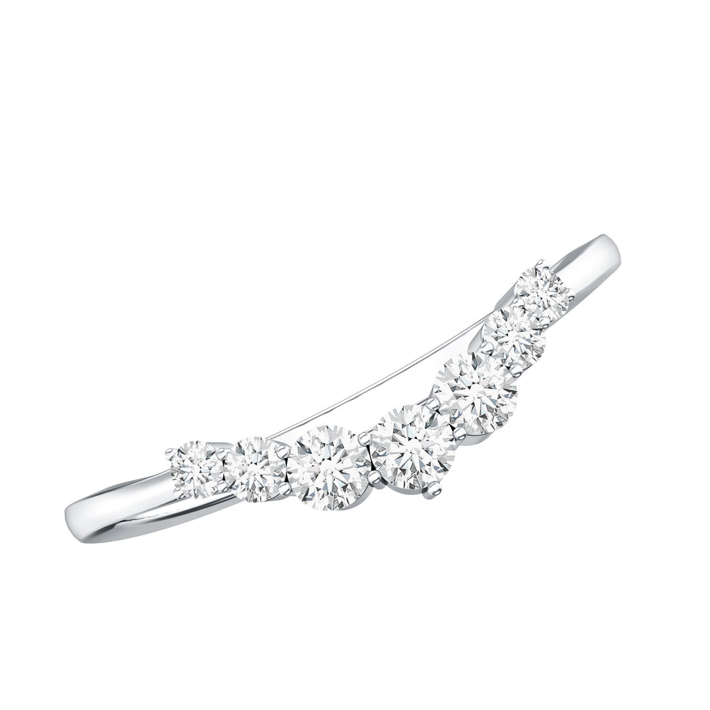 Certified Moissanite Chevron Ring Enhancer for Women