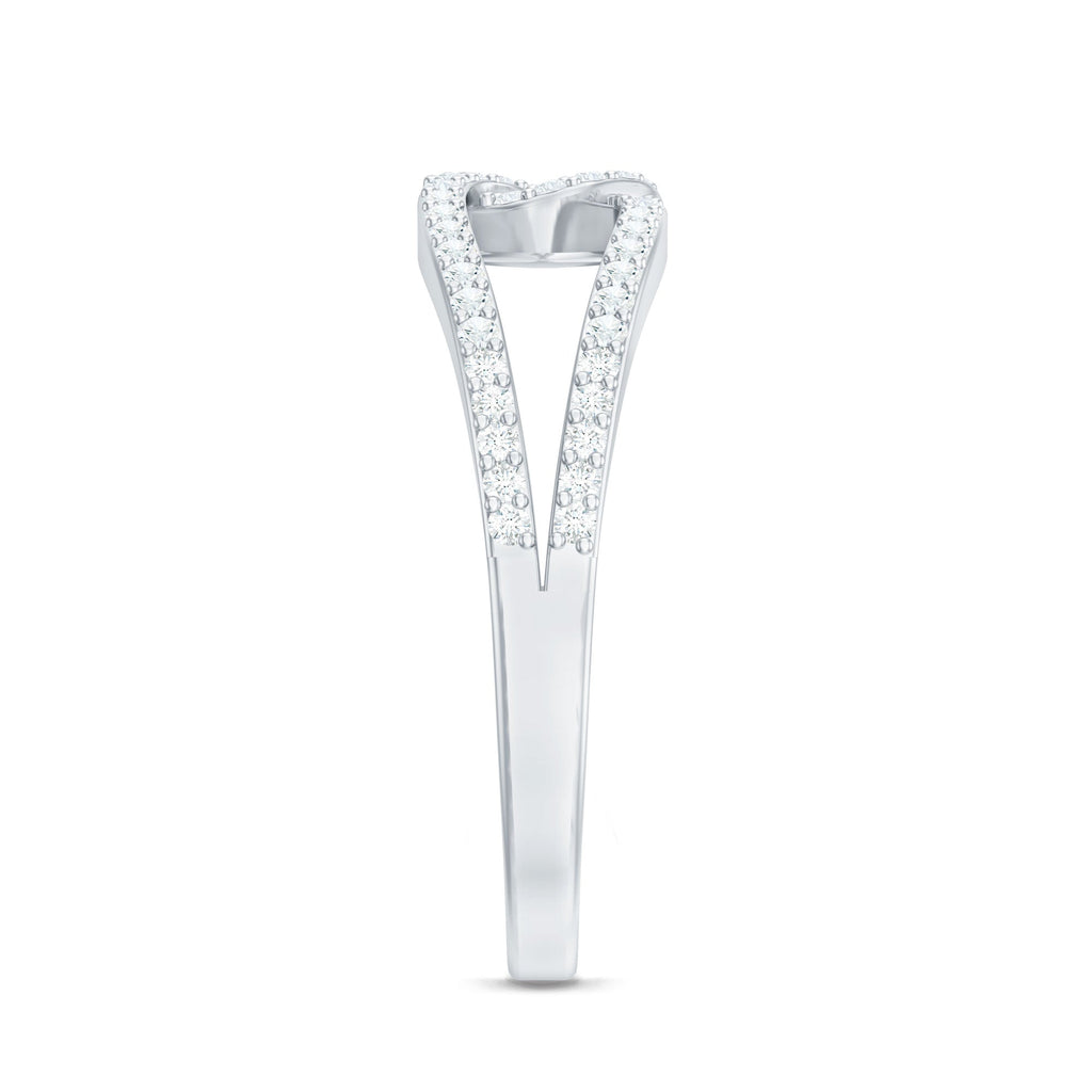 Certified Moissanite Infinity Promise Ring
