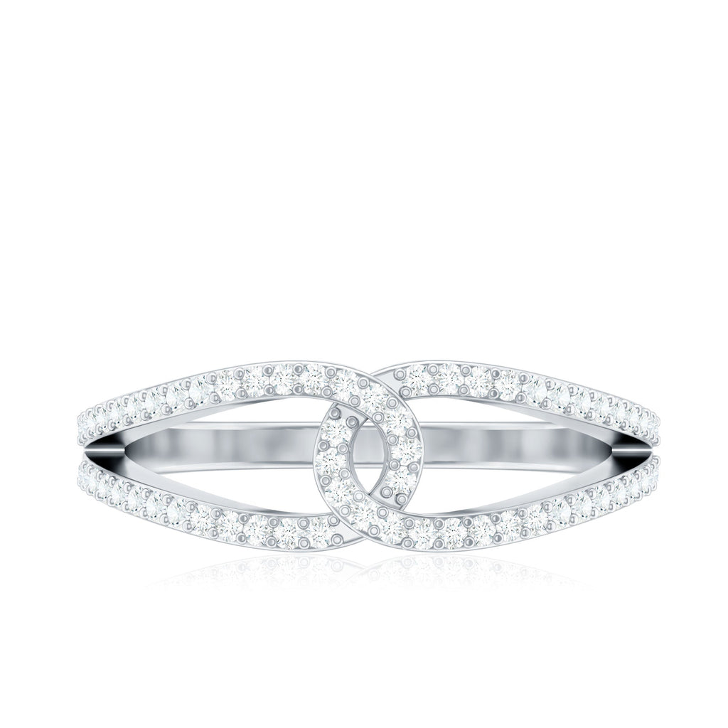 Certified Moissanite Infinity Promise Ring