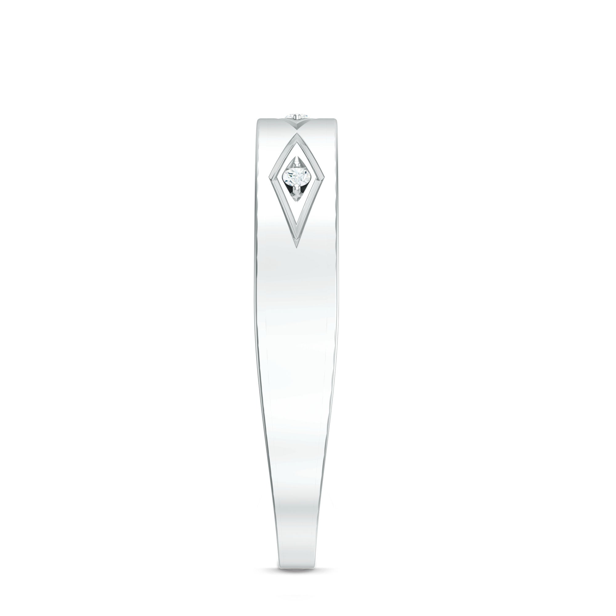 Certified Three Diamond Wedding Band Ring