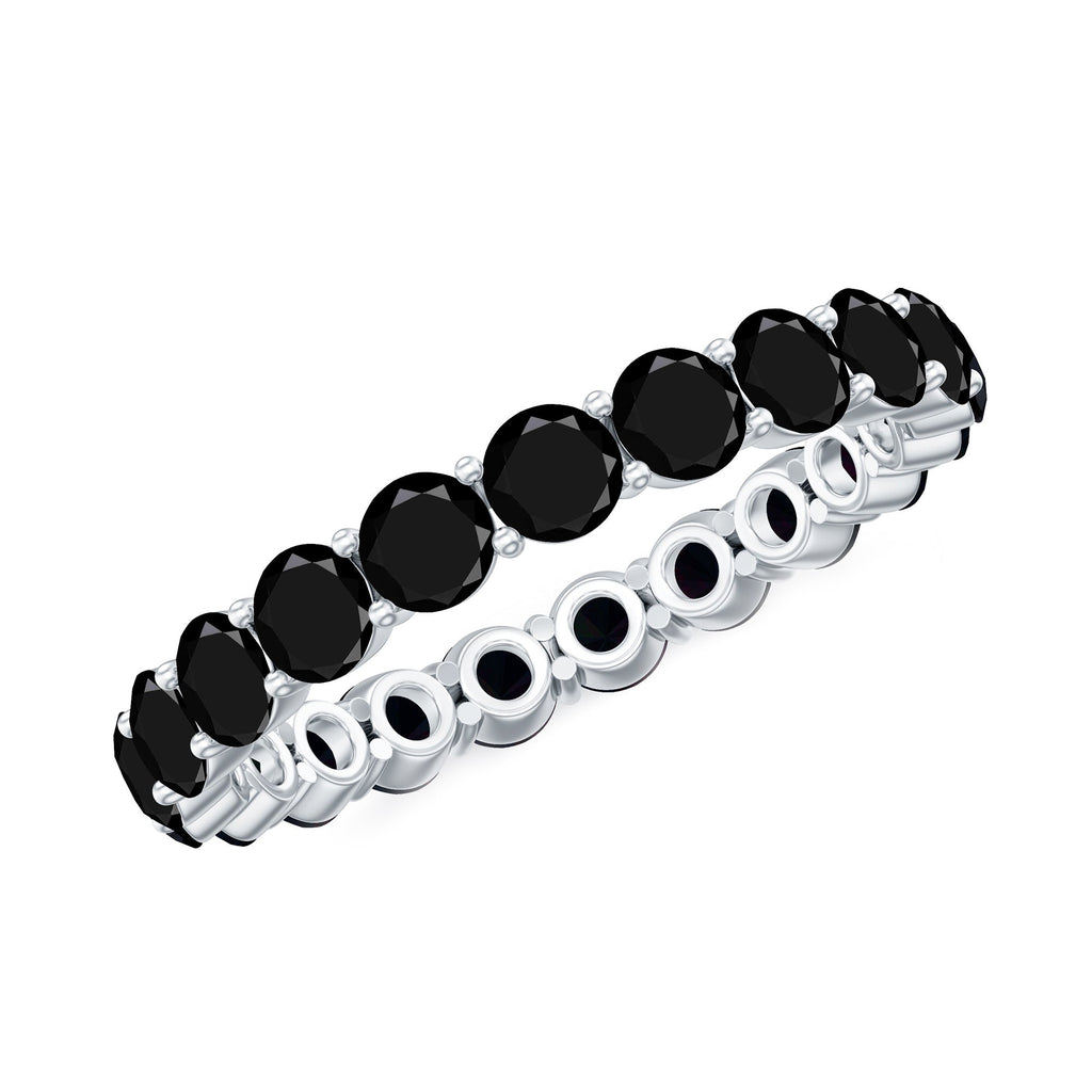 Certified Lab Grown Black Diamond Eternity Ring for Women