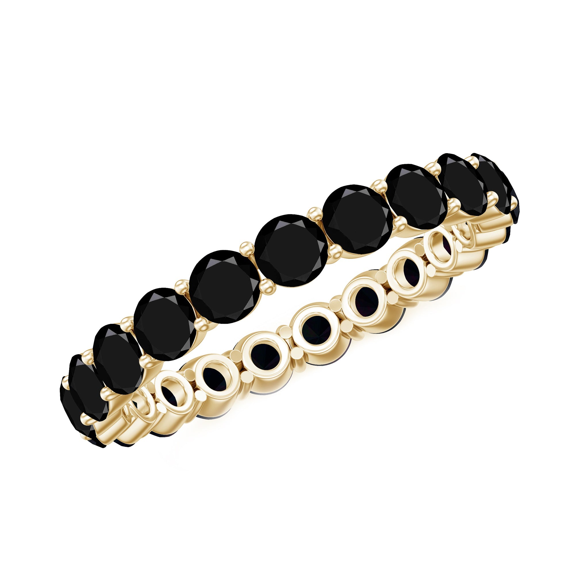 Certified Lab Grown Black Diamond Eternity Ring for Women