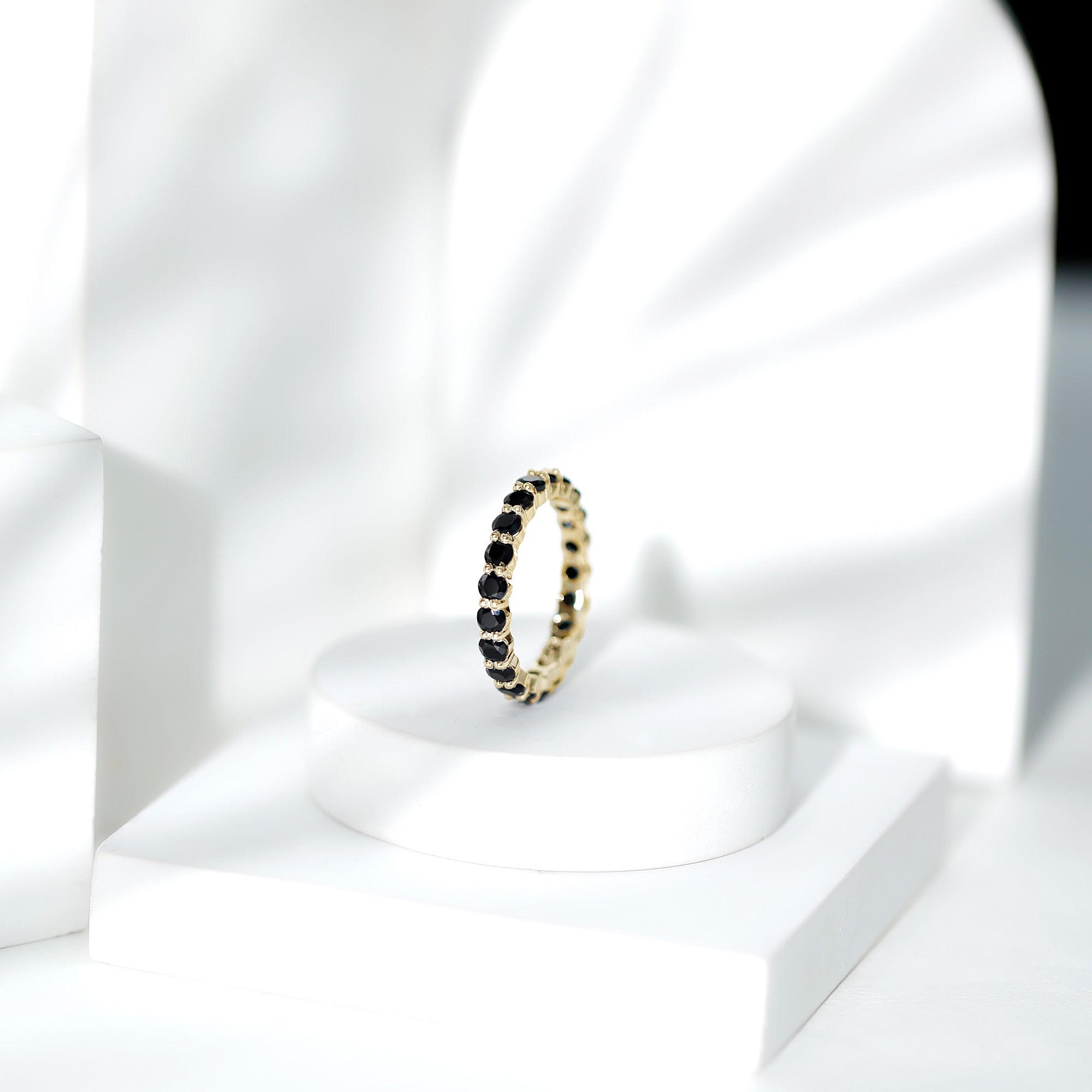 Certified Lab Grown Black Diamond Eternity Ring for Women