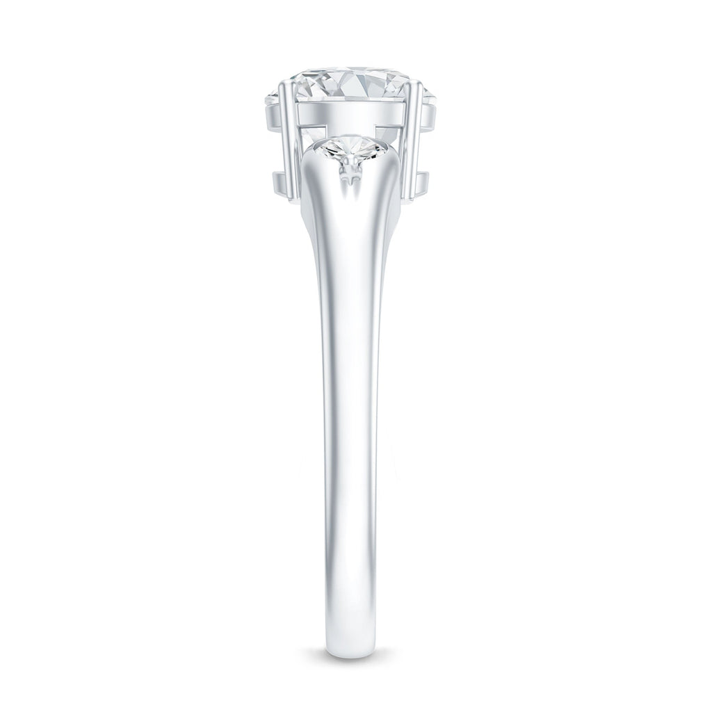 Certified 2 Carat Moissanite Promise Engagement Ring