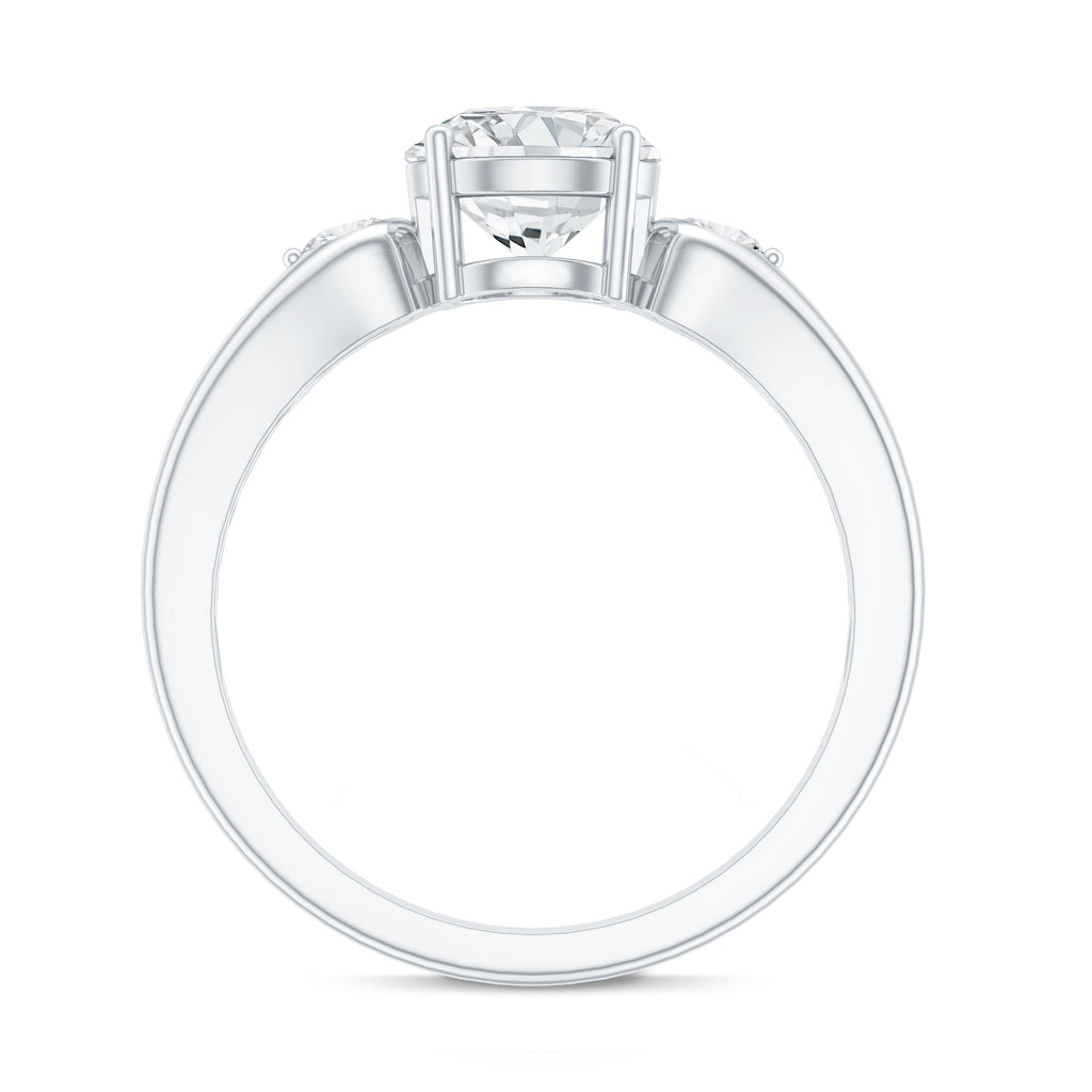 Certified 2 Carat Moissanite Promise Engagement Ring