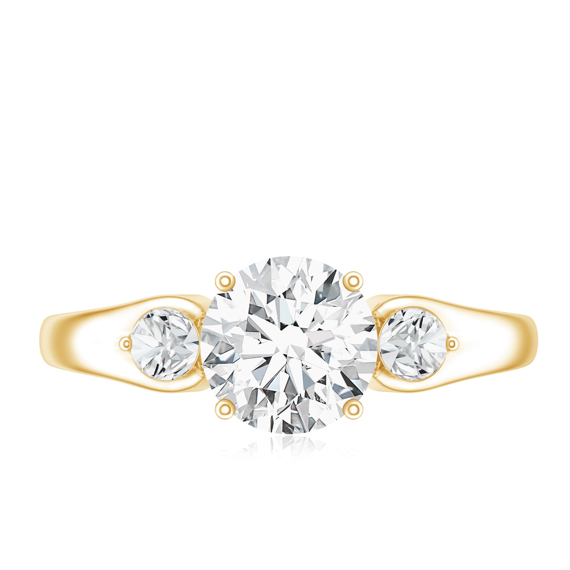 Certified 2 Carat Moissanite Promise Engagement Ring