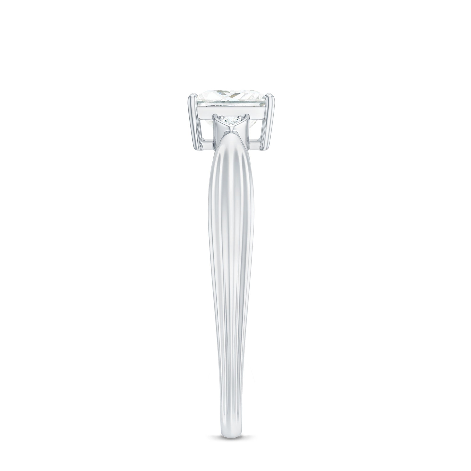 5MM Princess Cut Moissanite Solitaire Promise Ring for Her