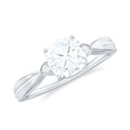 Brilliant Cut 6mm Moissanite Cushion Engagement Ring