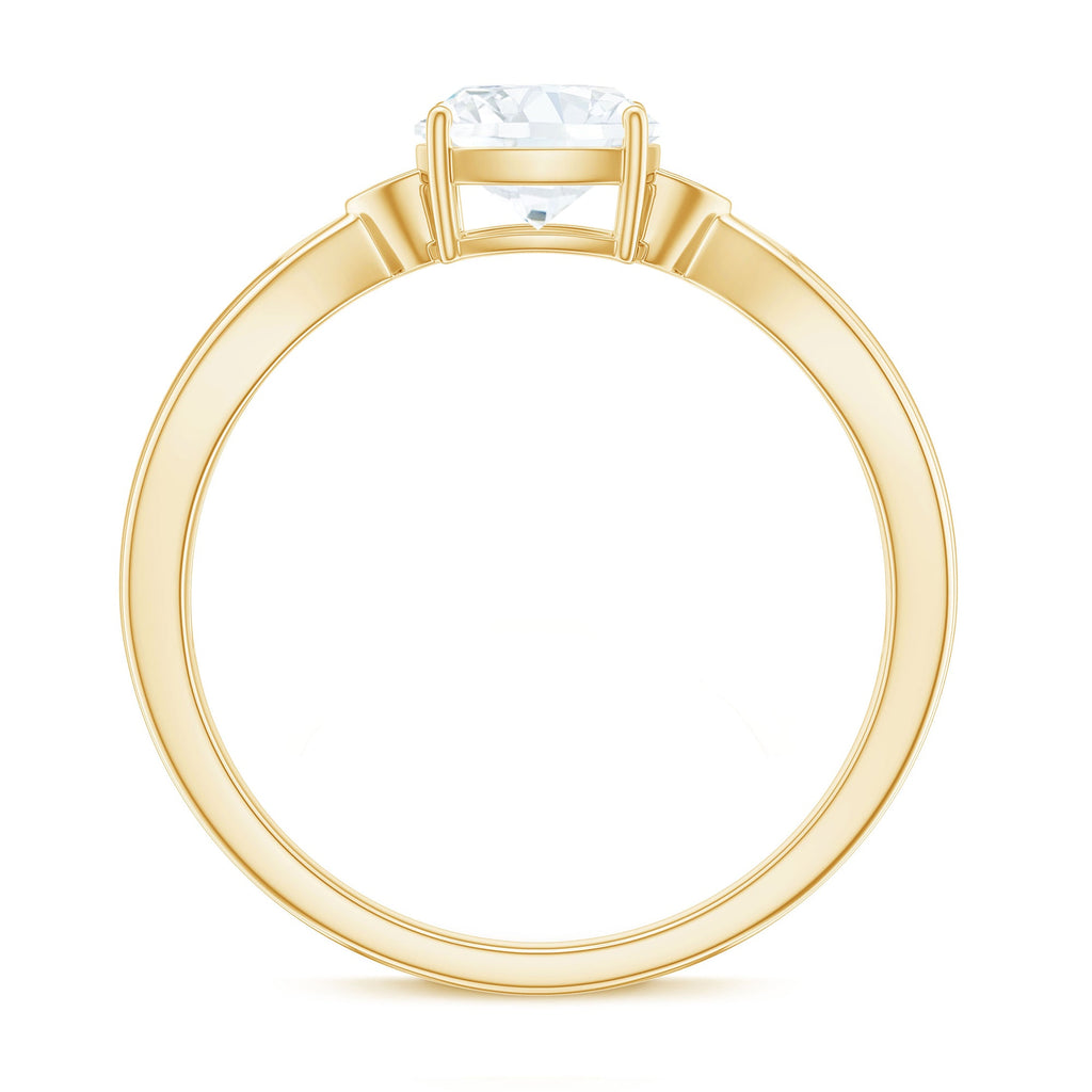 Brilliant Cut 6mm Moissanite Cushion Engagement Ring