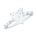 8mm Heart Shaped Moissanite Engagement Ring for Women