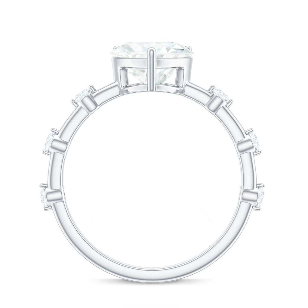 8mm Heart Shaped Moissanite Engagement Ring for Women