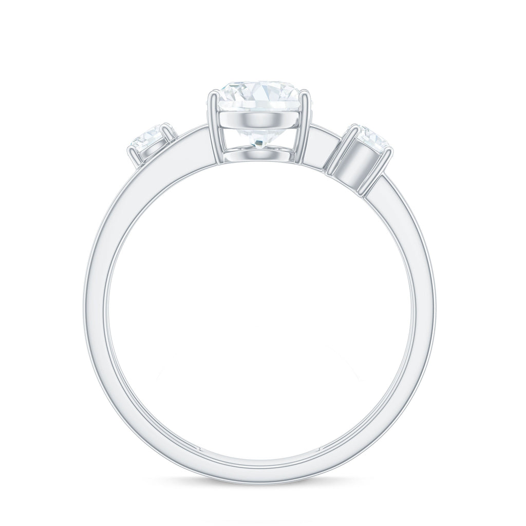 6X8mm Oval Cut Certified Moissanite Solitaire Engagement Ring