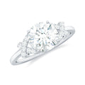 7x7mm Brilliant Cut Moissanite Solitaire Engagement Ring for Women