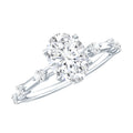 Certified 1 Carat Moissanite Oval Engagement Ring for Women