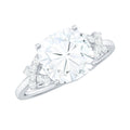 8X8mm Cushion Cut Moissanite Solitaire Engagement Ring for Women
