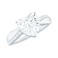 Heart Shape Moissanite Solitaire Engagement Ring for Her