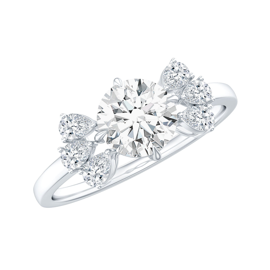 6mm Round Moissanite Minimal Solitaire Engagement Ring