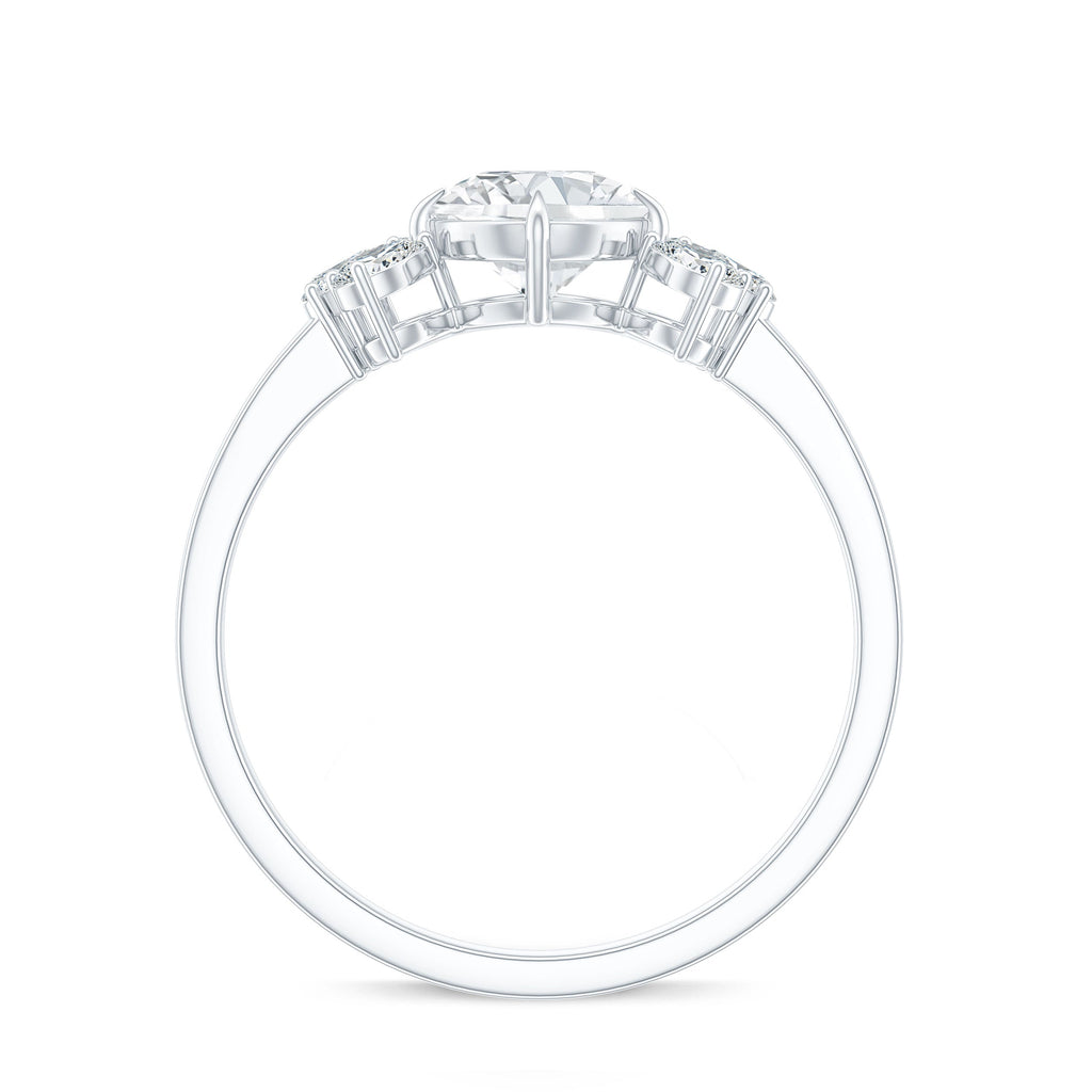 6mm Round Moissanite Minimal Solitaire Engagement Ring