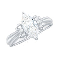 5x10mm Brilliant Cut Certified Moissanite Statement Ring