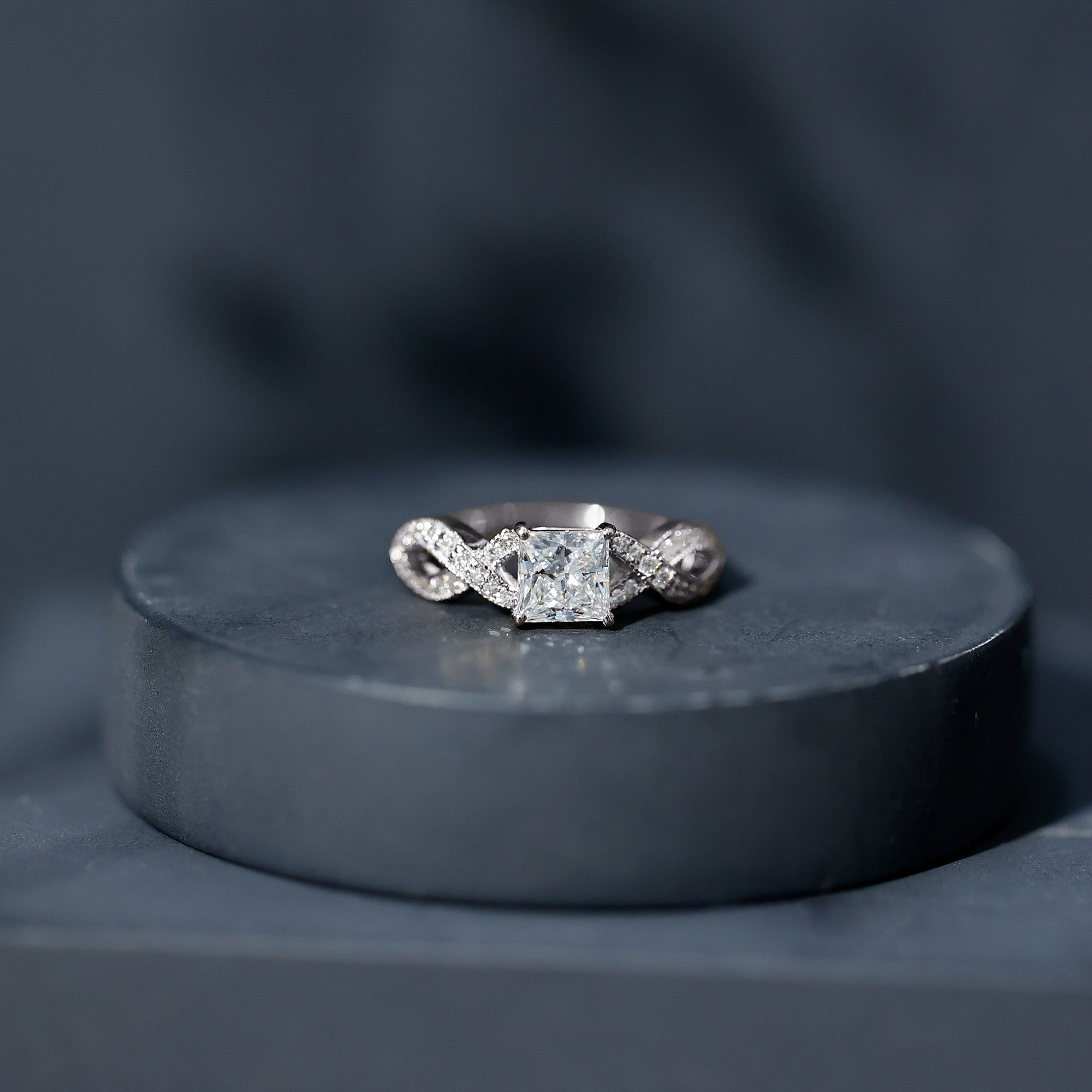 Lab Grown Diamond Princess Cut Engagement Ring For Her