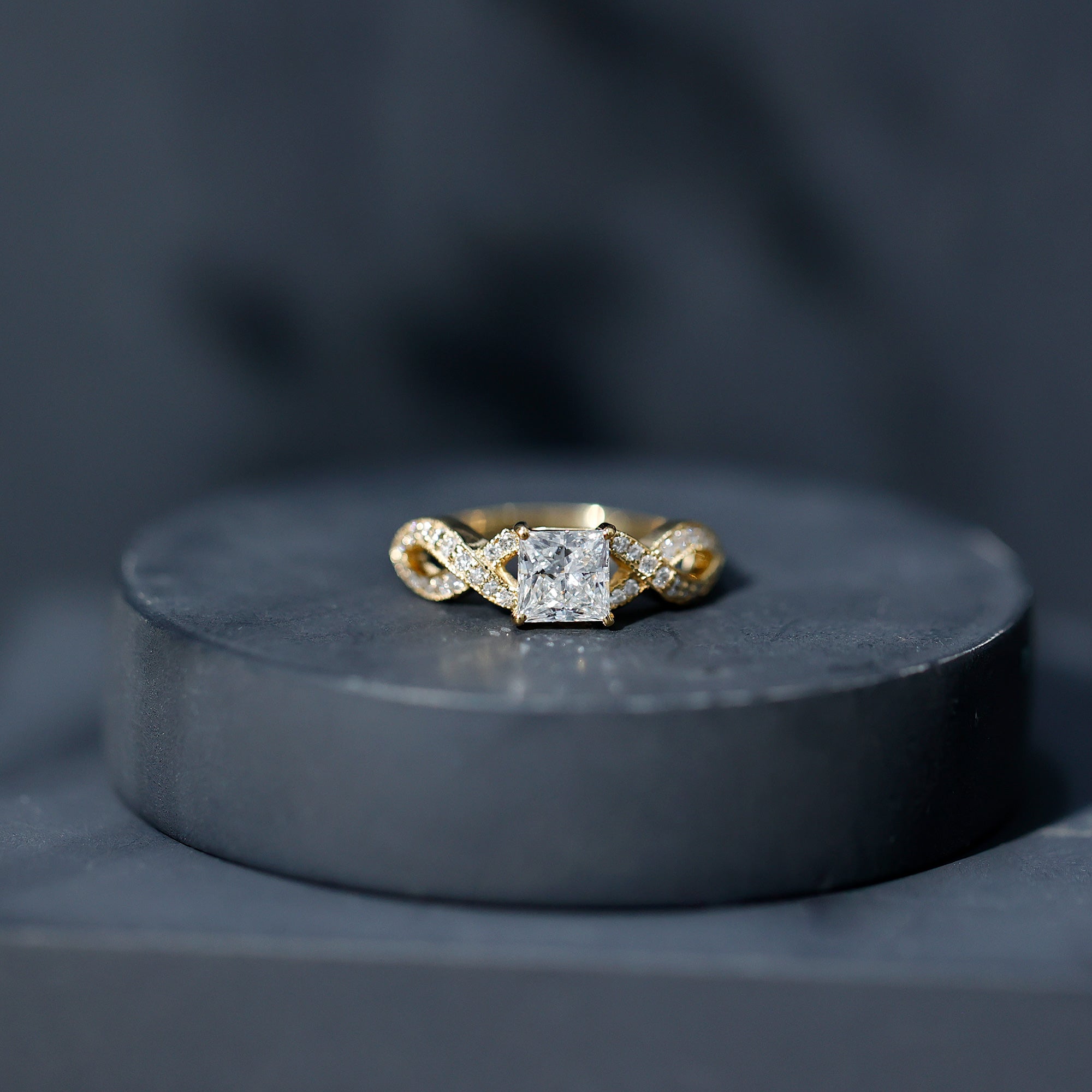 Lab Grown Diamond Princess Cut Engagement Ring For Her