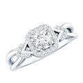 Lab Grown Diamond Halo Engagement Ring
