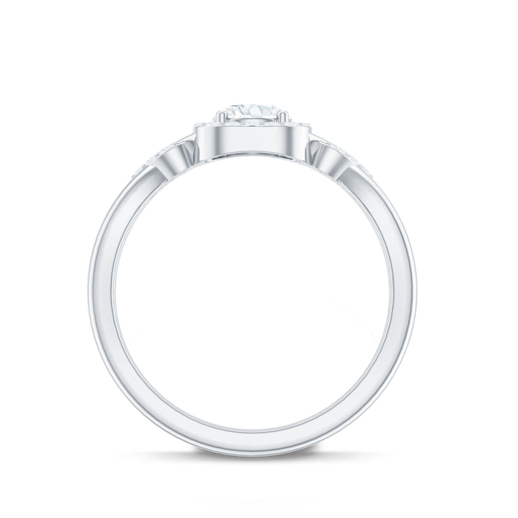 Lab Grown Diamond Halo Engagement Ring