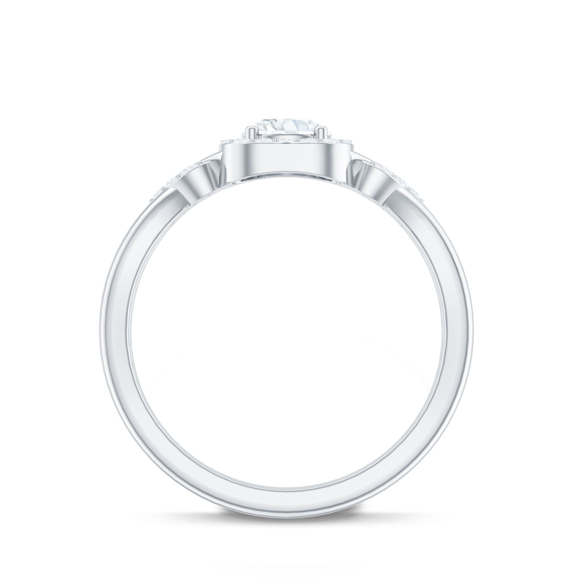 Lab Grown Diamond Halo Engagement Ring