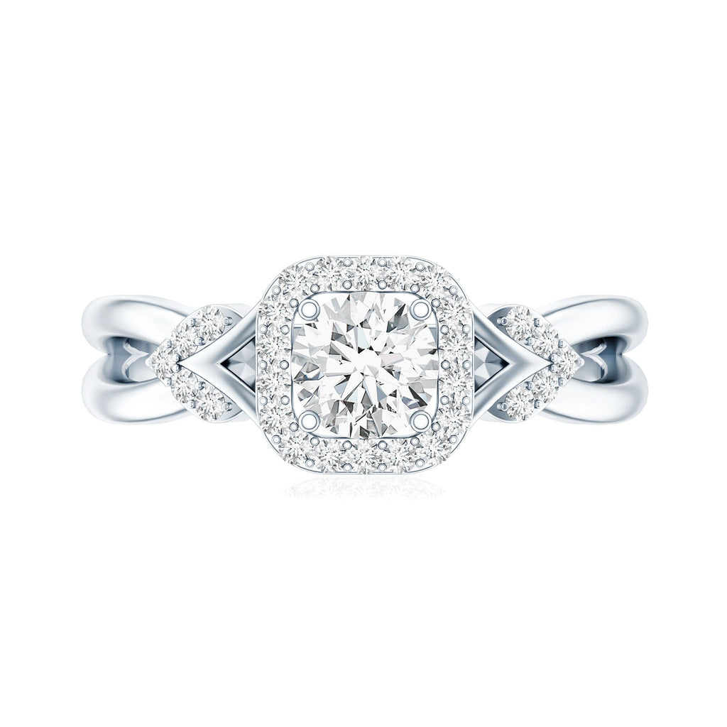 Lab Grown Diamond Halo Engagement Ring