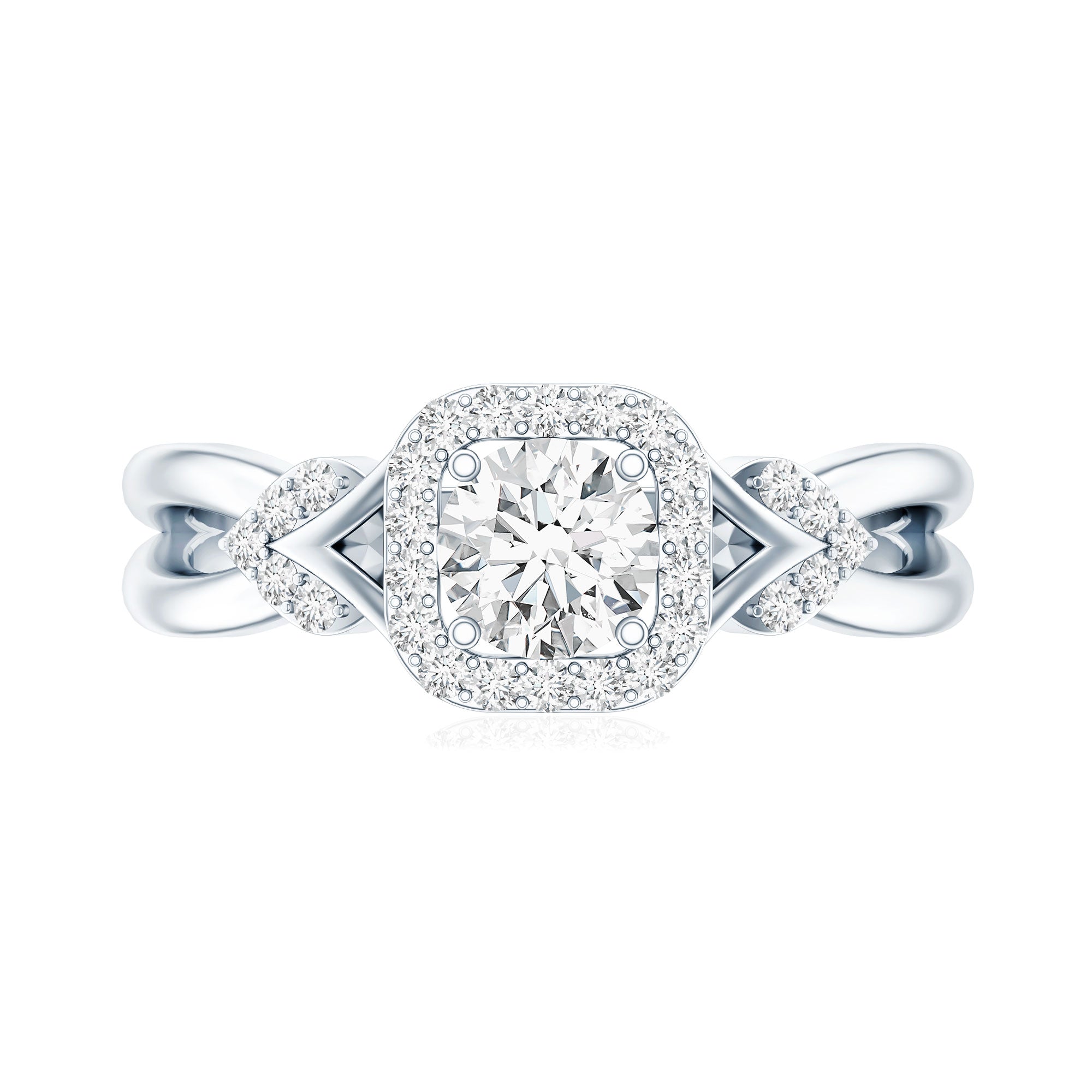 Lab Grown Diamond Halo Engagement Ring