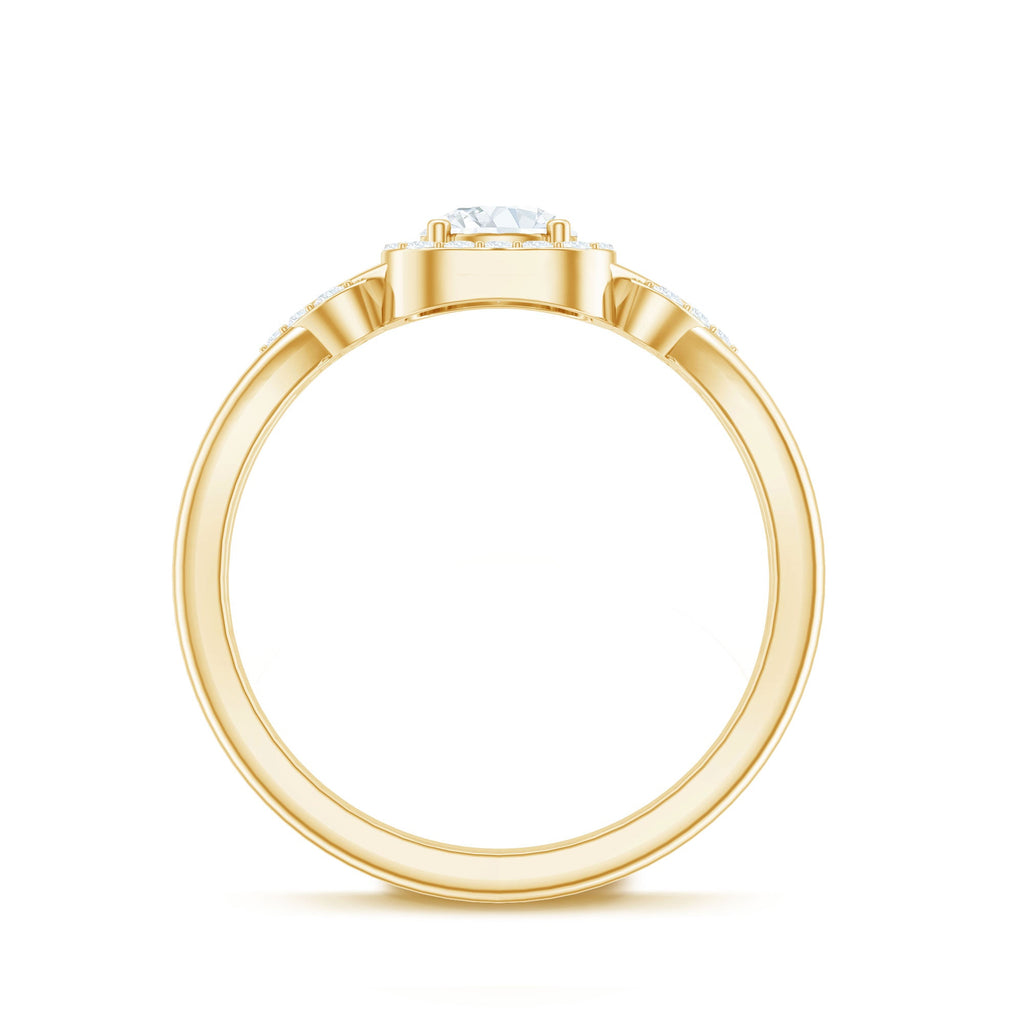 Lab Grown Diamond Halo Engagement Ring
