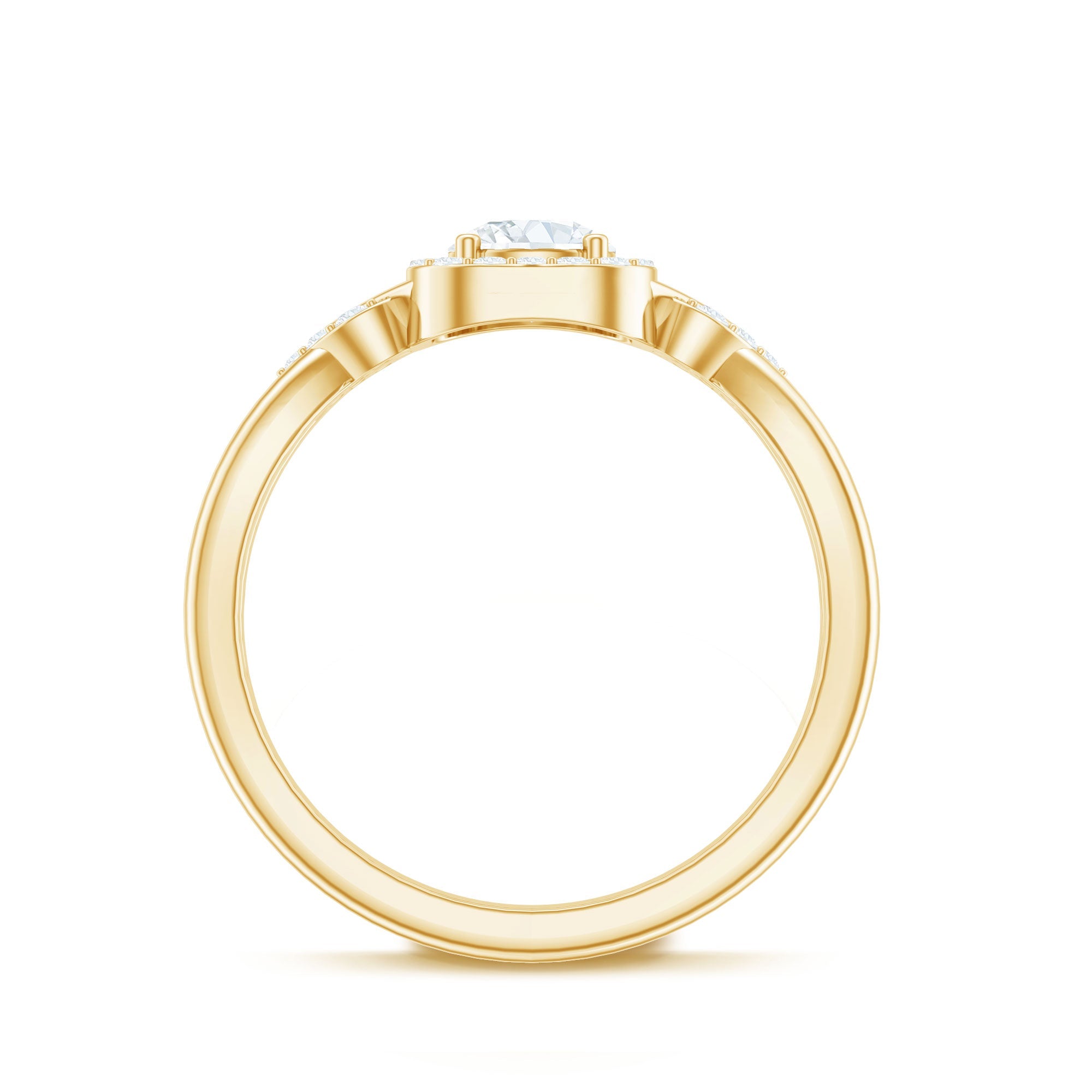Lab Grown Diamond Halo Engagement Ring