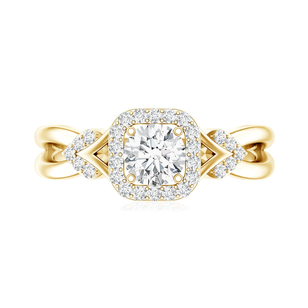 Lab Grown Diamond Halo Engagement Ring