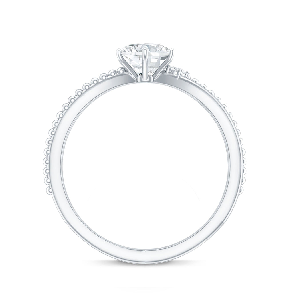 Lab Grown Diamond Solitaire Splt Shank Engagement Ring