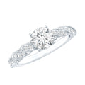 Round Shape Lab Grown Diamond Solitaire Engagement Ring