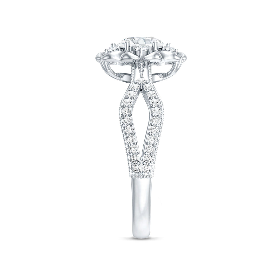 Nature Inspired Lab Grown Diamond Engagement Ring