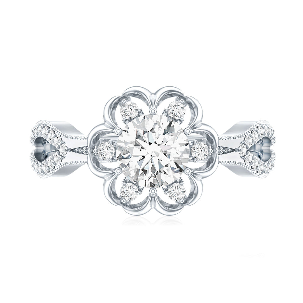 Nature Inspired Lab Grown Diamond Engagement Ring