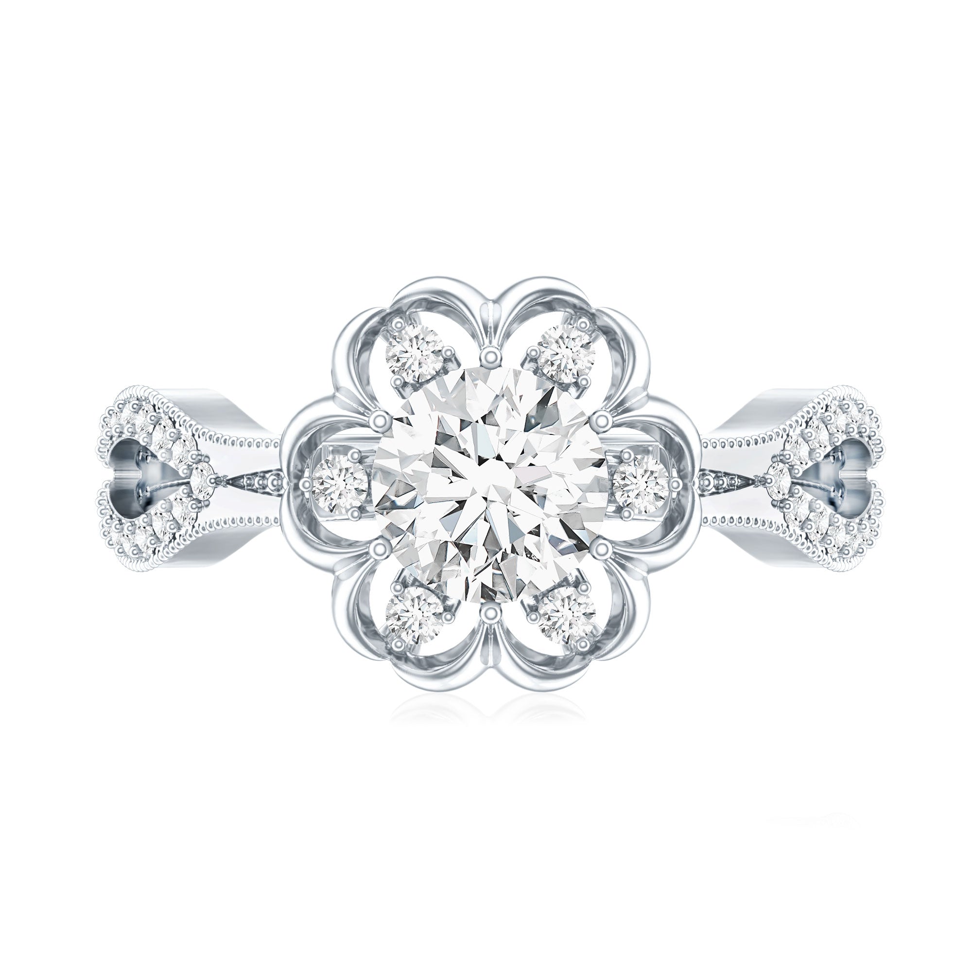 Nature Inspired Lab Grown Diamond Engagement Ring