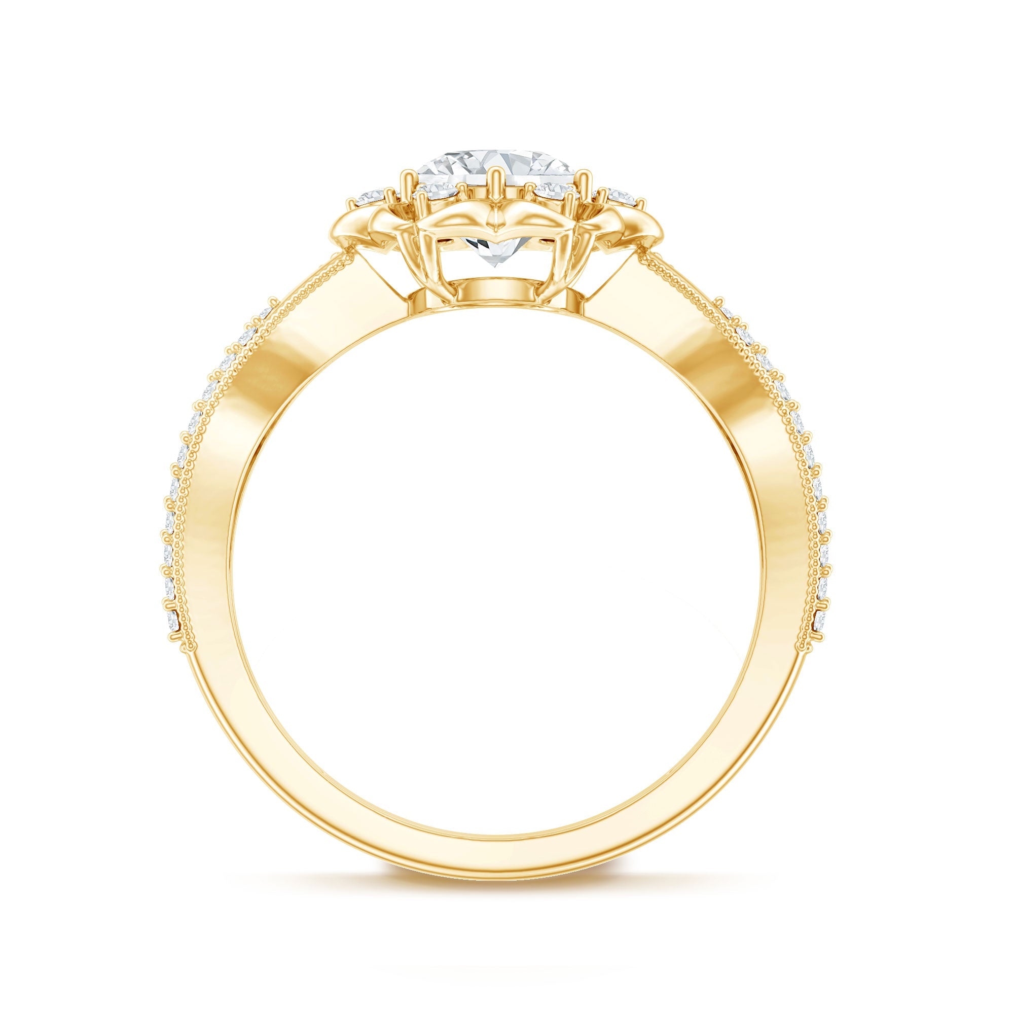 Nature Inspired Lab Grown Diamond Engagement Ring