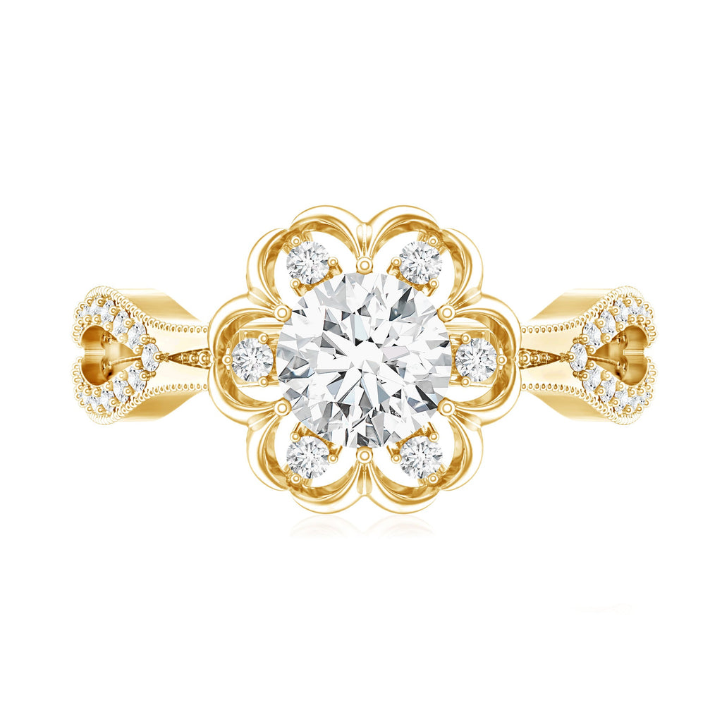 Nature Inspired Lab Grown Diamond Engagement Ring