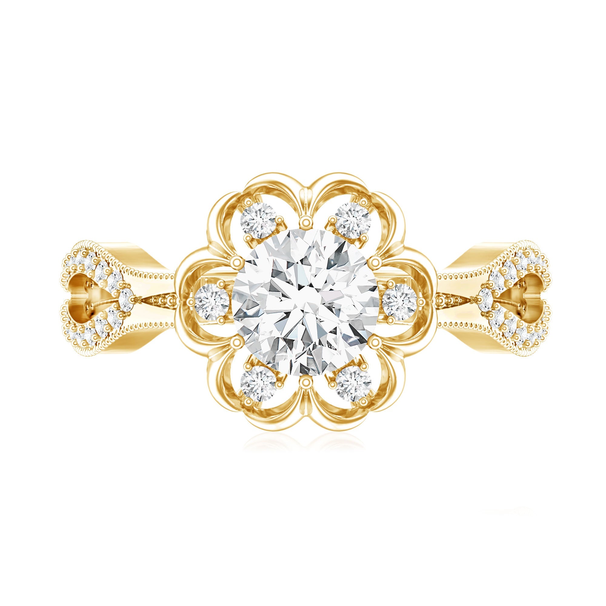 Nature Inspired Lab Grown Diamond Engagement Ring