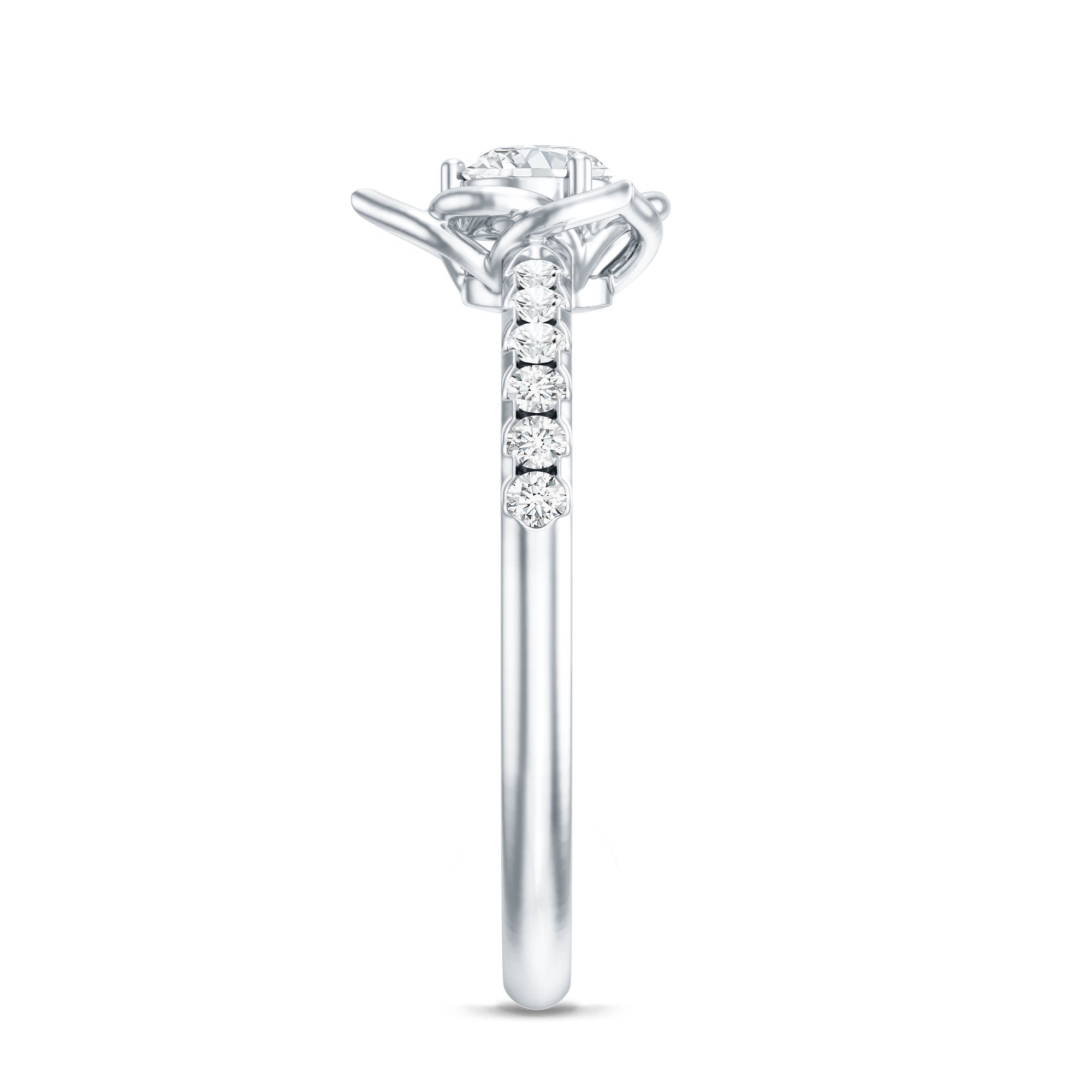 Certified Lab Grown Diamond Flower Promise Ring
