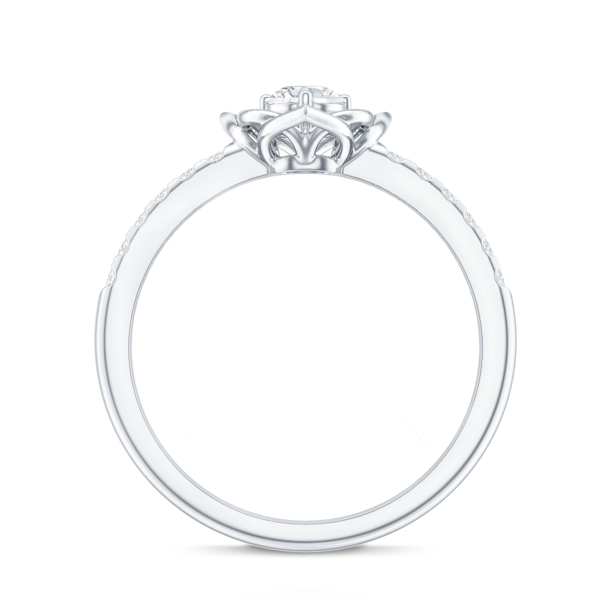 Certified Lab Grown Diamond Flower Promise Ring