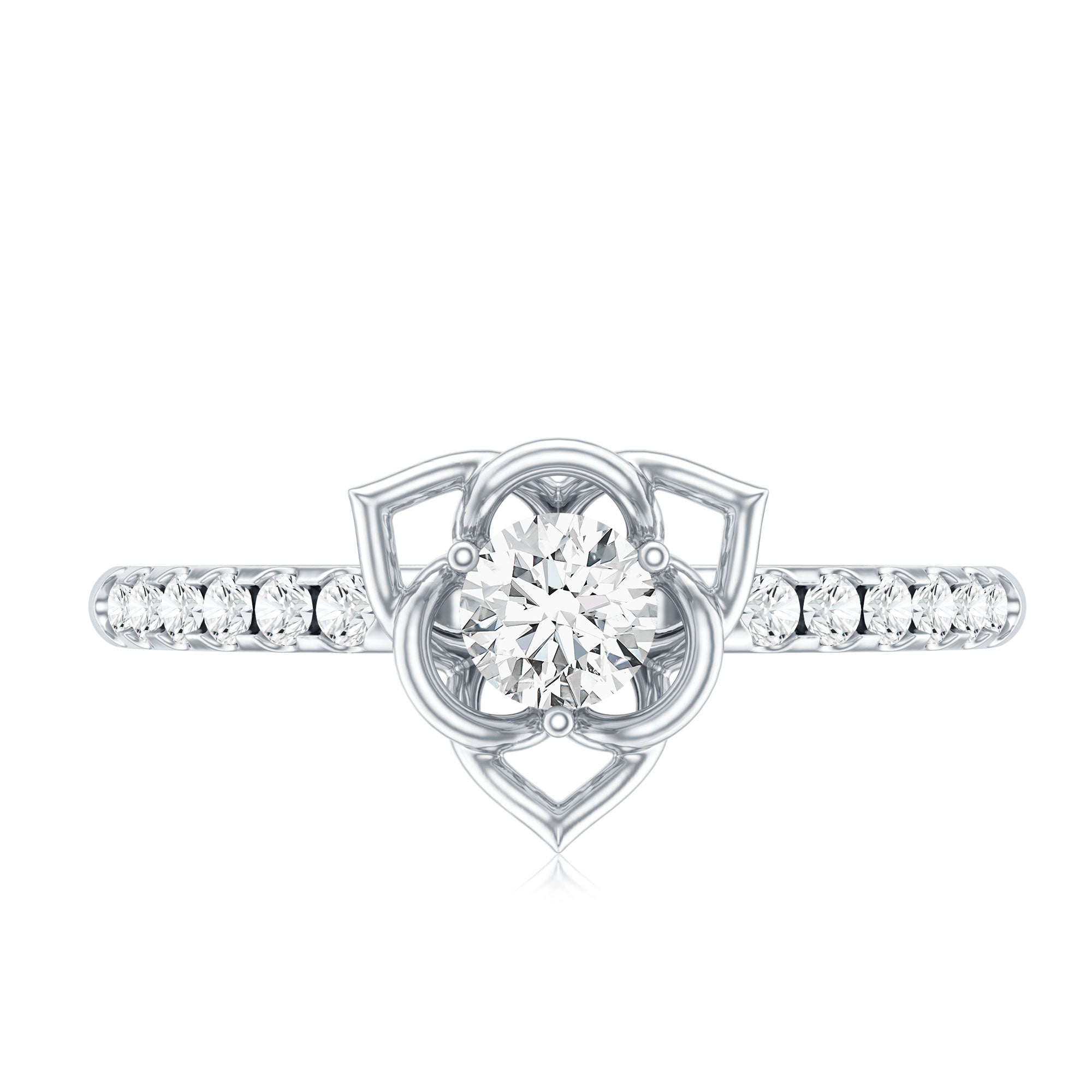Certified Lab Grown Diamond Flower Promise Ring