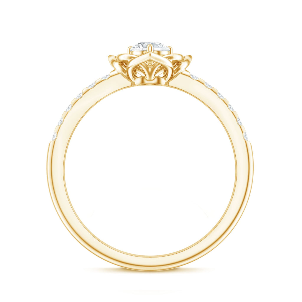 Certified Lab Grown Diamond Flower Promise Ring