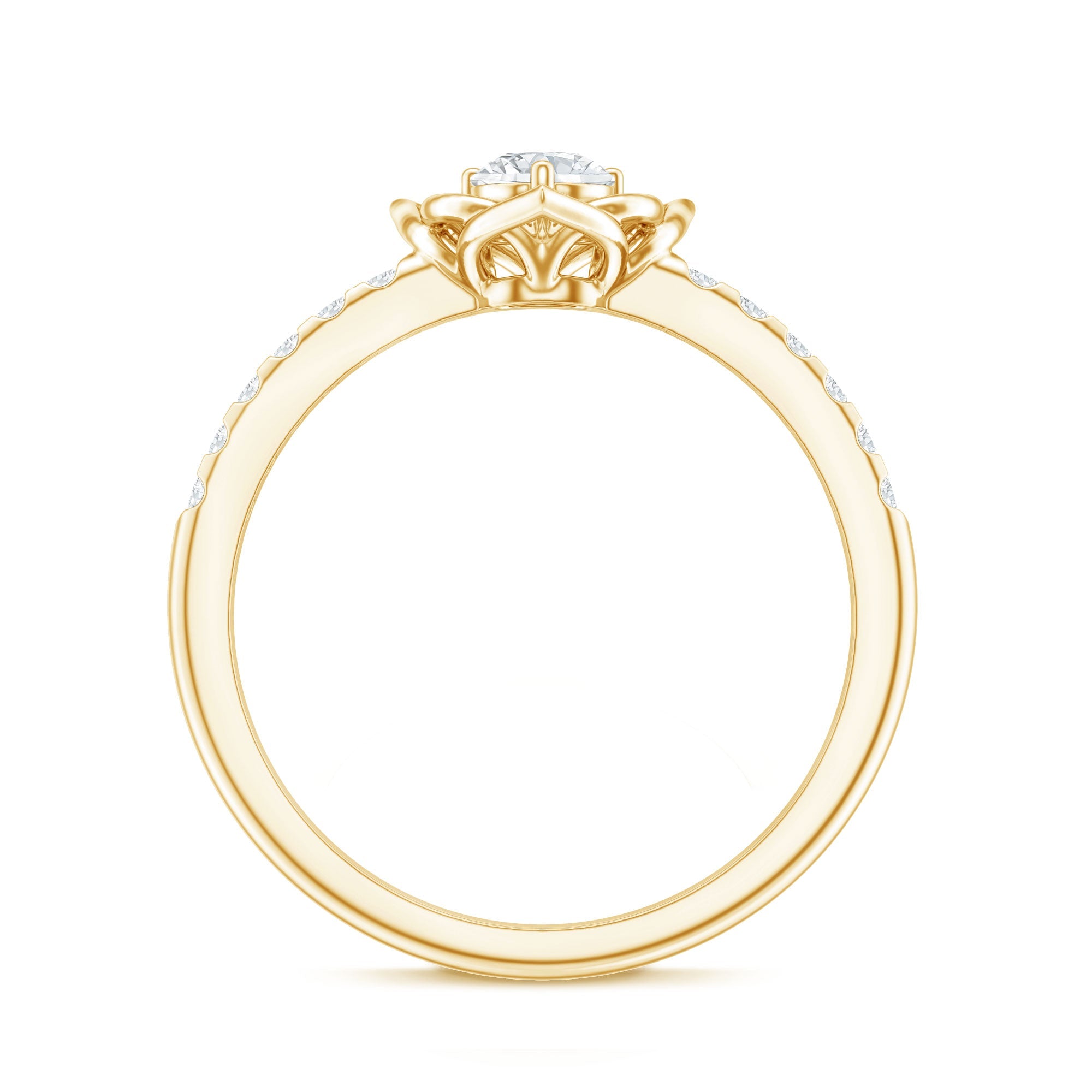 Certified Lab Grown Diamond Flower Promise Ring